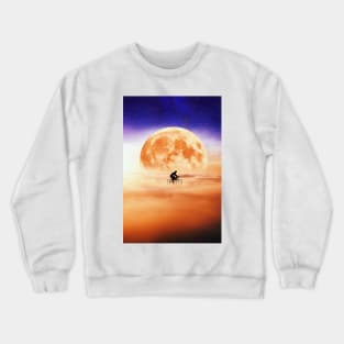 Riding a bicycle through the clouds Crewneck Sweatshirt